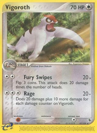 Vigoroth (/109) Reverse Holofoil [EX: Ruby & Sapphire] Pokemon Single Pokémon