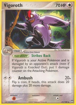 Vigoroth (/108) Reverse Holofoil [EX: Power Keepers] Pokemon Single Pokémon