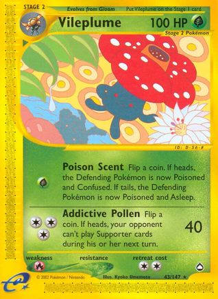 Vileplume (/147) Reverse Holofoil [Vintage: Aquapolis] Pokemon Single Pokémon