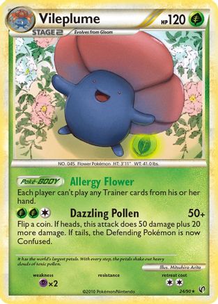 Vileplume (/90) Reverse Holofoil [HGSS: Undaunted] Pokemon Single Pokémon