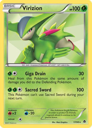 Virizion (/98) Holofoil [BW: Emerging Powers] Pokemon Single Pokémon