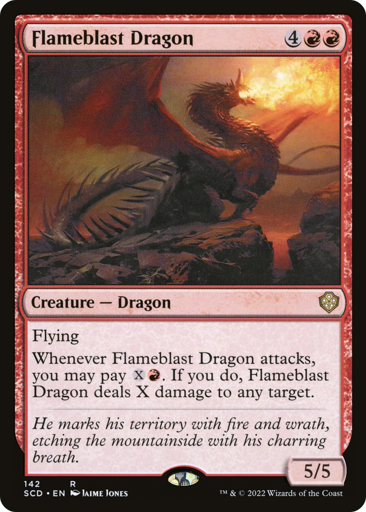Flameblast Dragon (SCD-142) [Starter Commander Decks] MTG Single Wizards of the Coast