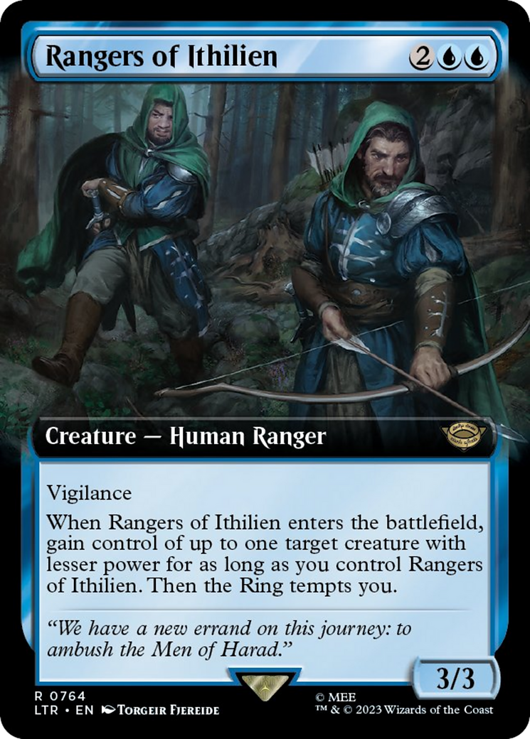 Rangers of Ithilien (Surge Foil) (LTR-764) [The Lord of the Rings: Tales of Middle-earth] (Extended Art) Foil MTG Single Wizards of the Coast