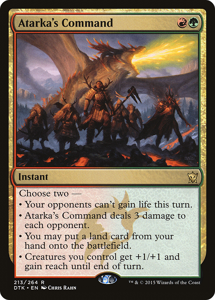 Atarka's Command (DTK-213) [Dragons of Tarkir] Foil MTG Single Wizards of the Coast
