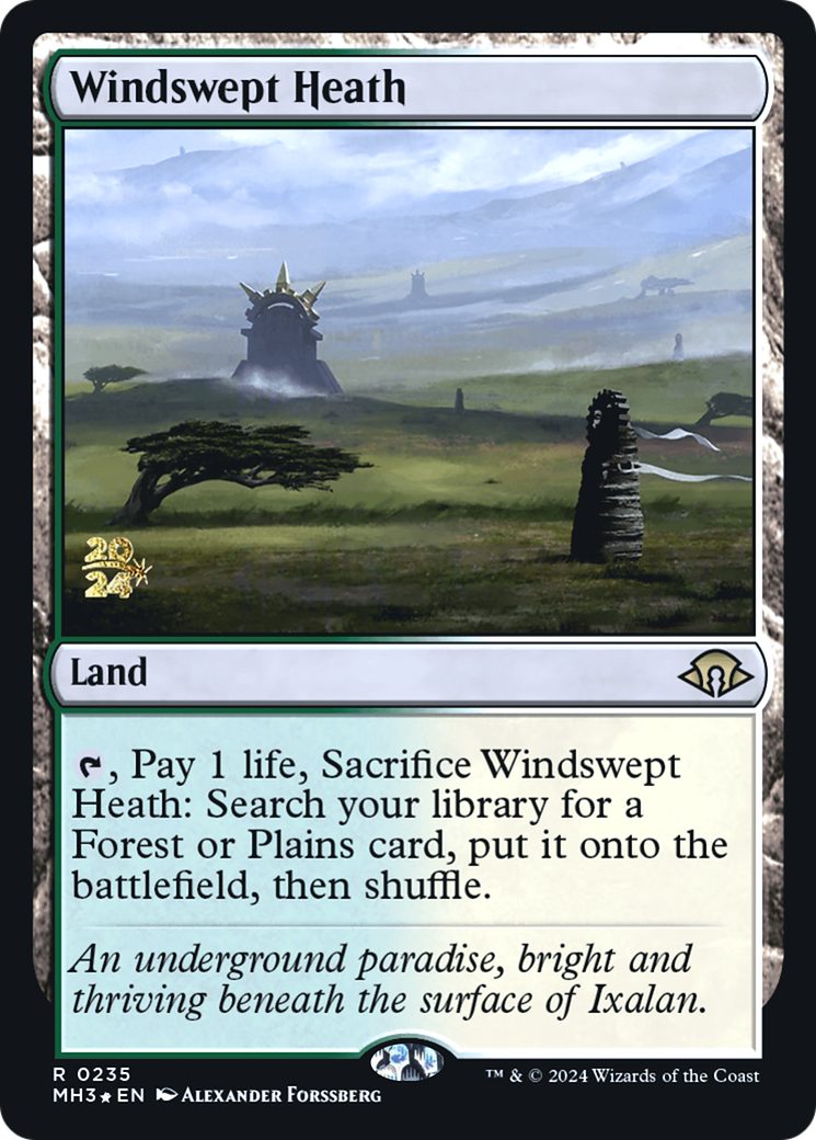 Windswept Heath (PRE-235) [Modern Horizons 3 Promos] Foil MTG Single Wizards of the Coast