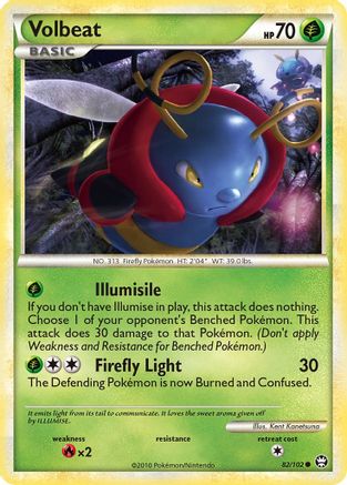 Volbeat (/102) Reverse Holofoil [HGSS: Triumphant] Pokemon Single Pokémon