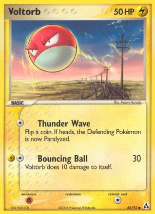 Voltorb (68/92) Reverse Holofoil [EX: Legend Maker] Pokemon Single Pokémon