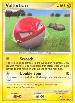 Voltorb (80) (/100) Reverse Holofoil [DP: Stormfront] Pokemon Single Pokémon