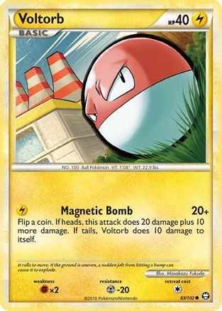 Voltorb (/102) Reverse Holofoil [HGSS: Triumphant] Pokemon Single Pokémon