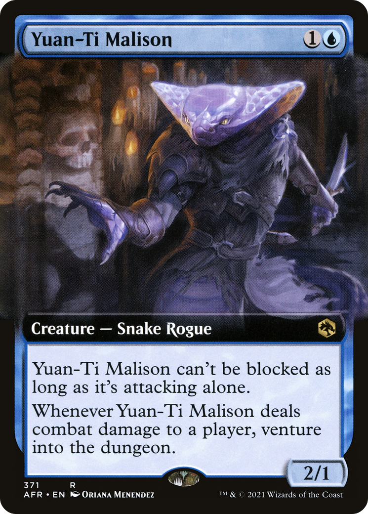 Yuan-Ti Malison (AFR-371) [Adventures in the Forgotten Realms] (Extended Art) Foil MTG Single Wizards of the Coast