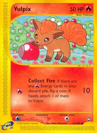 Vulpix (116/147) Reverse Holofoil [Vintage: Aquapolis] Pokemon Single Pokémon
