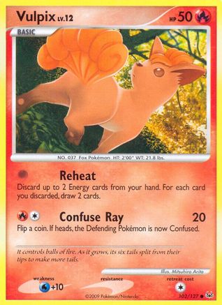 Vulpix (102/127) Reverse Holofoil [Platinum: Base set] Pokemon Single Pokémon