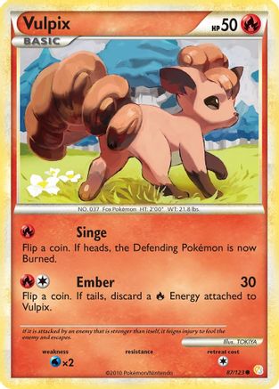 Vulpix (87/123) Reverse Holofoil [HGSS: Base Set] Pokemon Single Pokémon