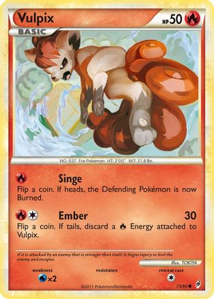Vulpix (75/95) Reverse Holofoil [HGSS: Call of Legends] Pokemon Single Pokémon