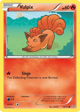 Vulpix (18/124) Reverse Holofoil [BW: Dragons Exalted] Pokemon Single Pokémon