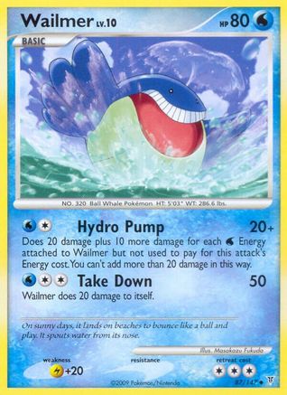 Wailmer (/147) [Platinum: Supreme Victors] Pokemon Single Pokémon