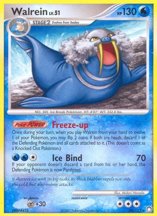 Walrein (/123) Reverse Holofoil [DP: Mysterious Treasures] Pokemon Single Pokémon