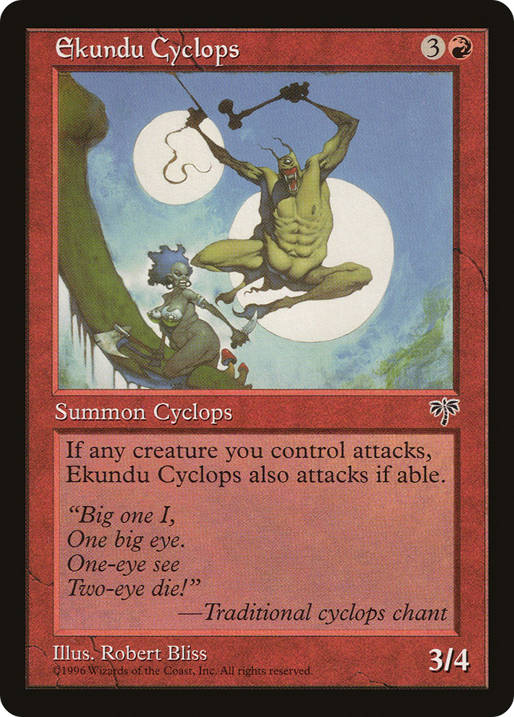 Ekundu Cyclops (MIR-) [Mirage] MTG Single Wizards of the Coast
