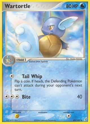 Wartortle - 043/100 (43/100) Reverse Holofoil [EX: Crystal Guardians] Pokemon Single Pokémon