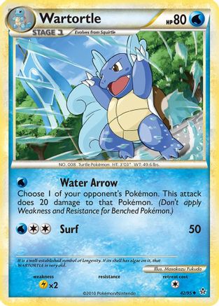 Wartortle (42/95) [HGSS: Unleashed] Pokemon Single Pokémon