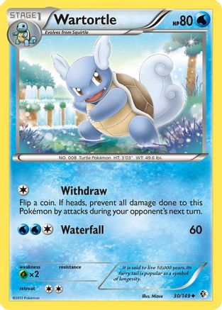 Wartortle (30/149) Reverse Holofoil [Boundaries Crossed] Pokemon Single Pokémon