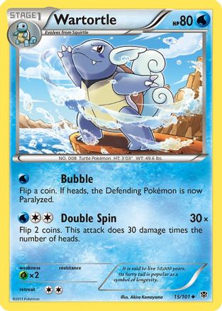 Wartortle (15/101) Reverse Holofoil [BW: Plasma Blast] Pokemon Single Pokémon