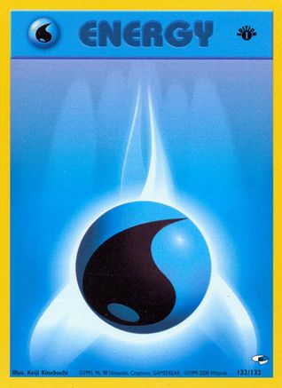 Water Energy (132/132) 1st Edition [Vintage: Gym Heroes] Pokemon Single Pokémon