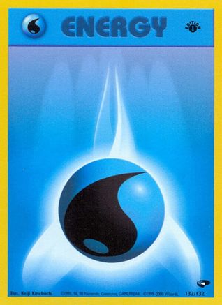 Water Energy (132/132) 1st Edition [Vintage: Gym Challenge] Pokemon Single Pokémon