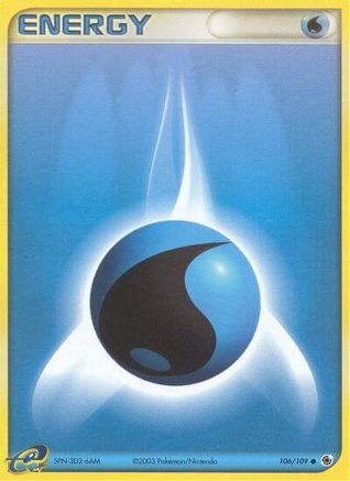 Water Energy (106/109) Reverse Holofoil [EX: Ruby & Sapphire] Pokemon Single Pokémon