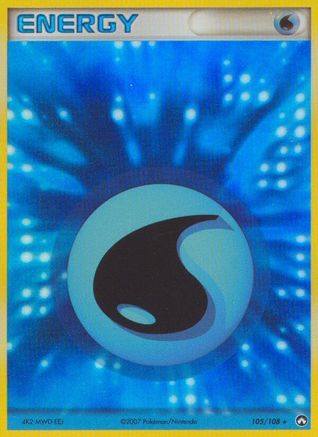 Water Energy 105/108 Holofoil [EX: Power Keepers] Pokemon Single Pokémon