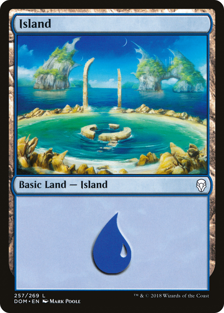 Island (DOM-257) [Dominaria] Foil MTG Single Wizards of the Coast