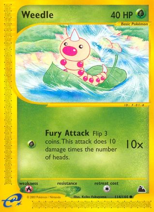 Weedle 114/144 [Vintage: Skyridge] Pokemon Single Pokémon