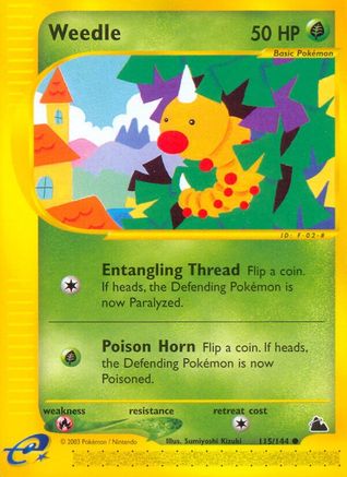 Weedle (115) (/144) Reverse Holofoil [Vintage: Skyridge] Pokemon Single Pokémon