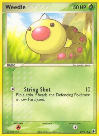 Weedle (87/113) Reverse Holofoil [EX: Delta Species] Pokemon Single Pokémon