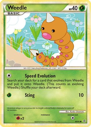 Weedle (/95) [HGSS: Unleashed] Pokemon Single Pokémon