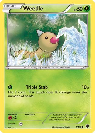 Weedle (/116) Reverse Holofoil [BW: Plasma Freeze] Pokemon Single Pokémon
