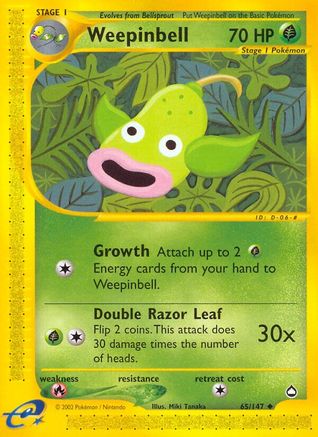 Weepinbell (/147) Reverse Holofoil [Vintage: Aquapolis] Pokemon Single Pokémon