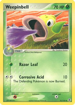 Weepinbell (/112) Reverse Holofoil [EX: FireRed & LeafGreen] Pokemon Single Pokémon