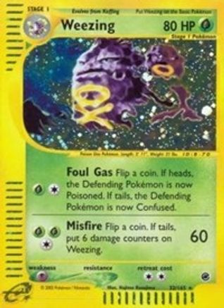 Weezing (32) (/165) Reverse Holofoil [Vintage: Expedition] Pokemon Single Pokémon