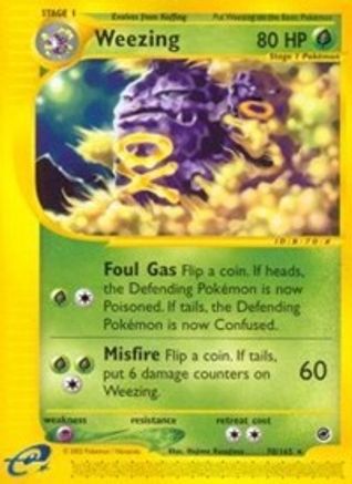 Weezing (70/165) Reverse Holofoil [Vintage: Expedition] Pokemon Single Pokémon