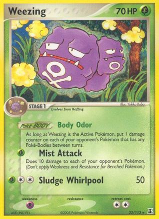 Weezing 33/113 [EX: Delta Species] Pokemon Single Pokémon