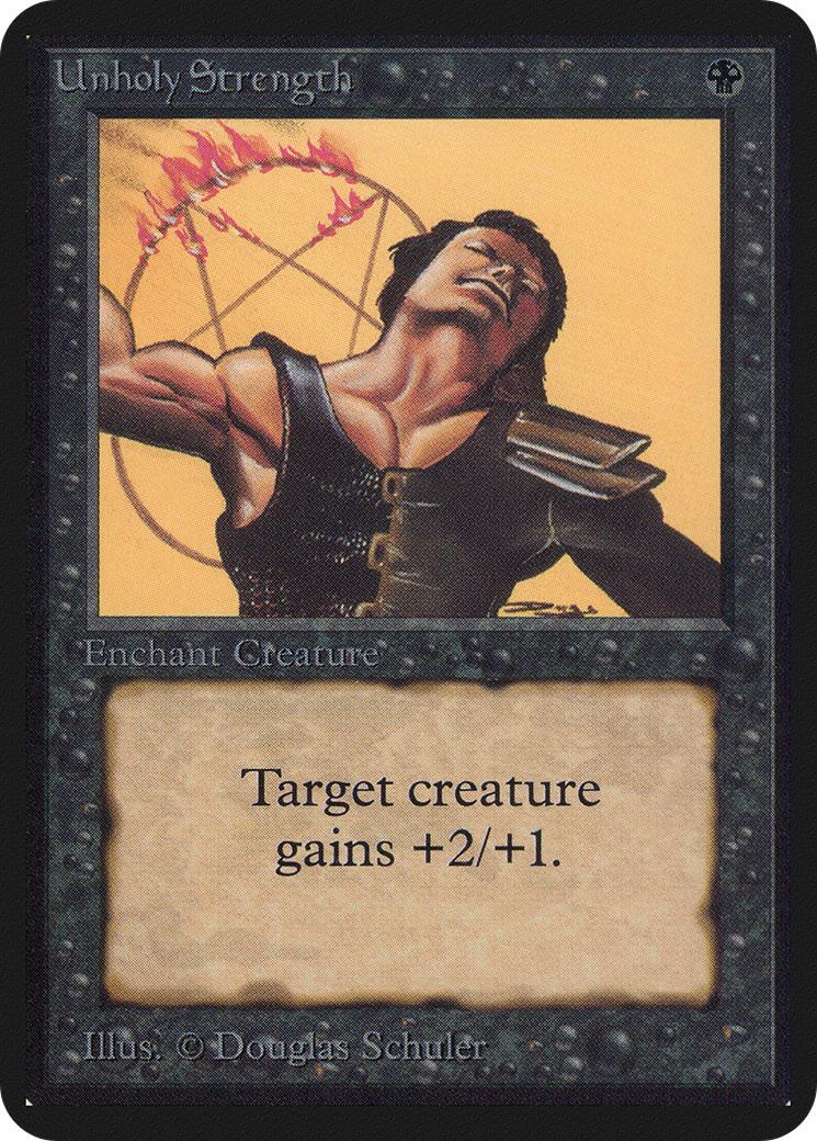 Unholy Strength (LEA-131) [Oldschool] Limited Edition Alpha MTG Single Wizards of the Coast