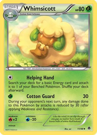 Whimsicott (11/98) [Black & White: Emerging Powers] Pokemon Single Pokémon   