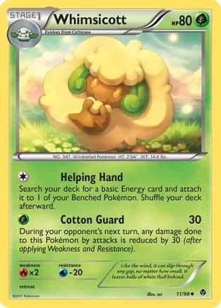 Whimsicott (11) (/98) [BW: Emerging Powers] Pokemon Single Pokémon