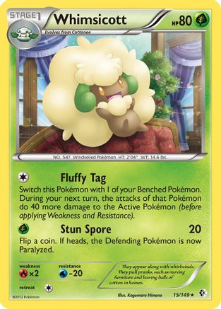 Whimsicott (/149) Reverse Holofoil [BW: Boundaries Crossed] Pokemon Single Pokémon