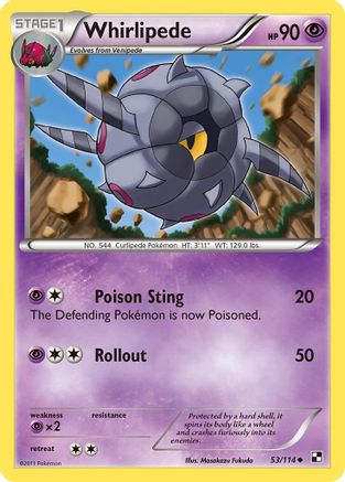 Whirlipede (/114) Reverse Holofoil [BW: Base Set] Pokemon Single Pokémon