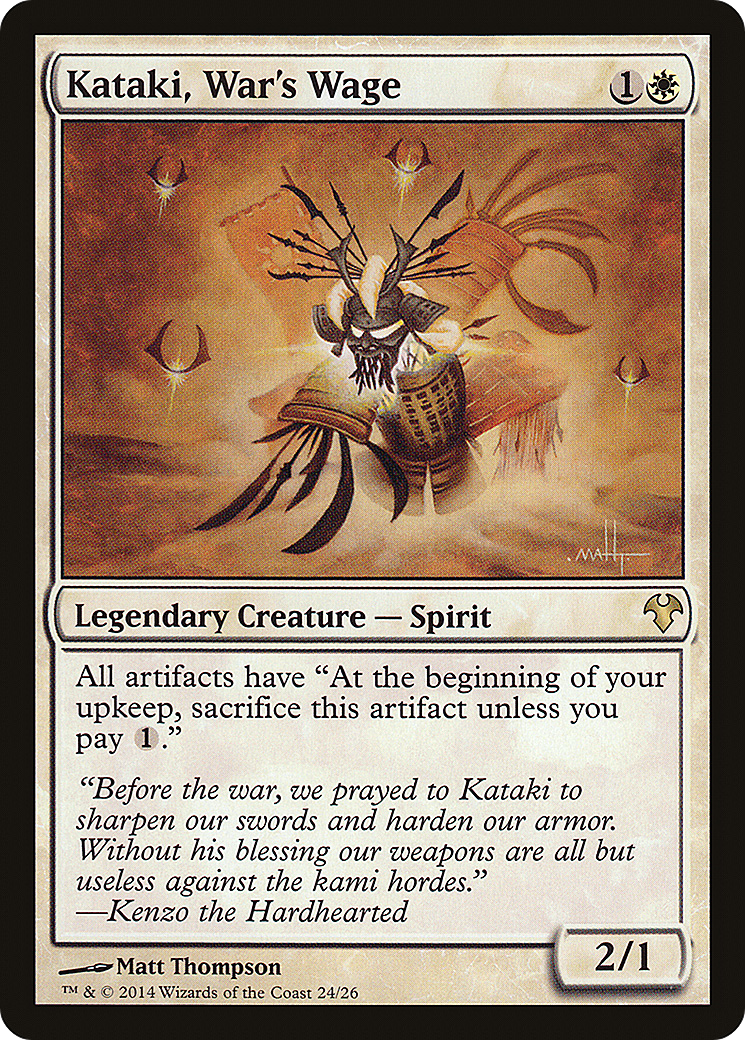 Kataki, War's Wage (MD1-024) [Misc] Modern Event Deck 2014 MTG Single Wizards of the Coast
