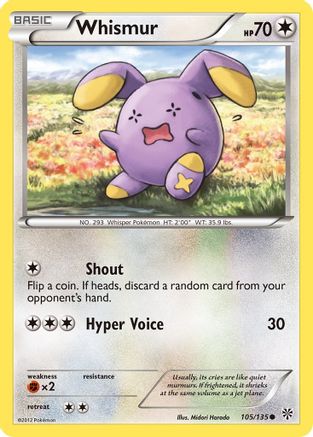 Whismur (/135) Reverse Holofoil [BW: Plasma Storm] Pokemon Single Pokémon