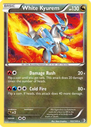 White Kyurem (/149) Reverse Holofoil [BW: Boundaries Crossed] Pokemon Single Pokémon