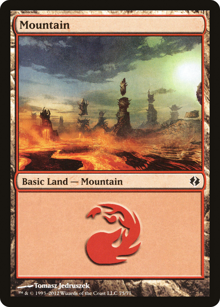 Mountain (75) (DDI-075) [Misc] Duel Decks: Venser vs. Koth MTG Single Wizards of the Coast